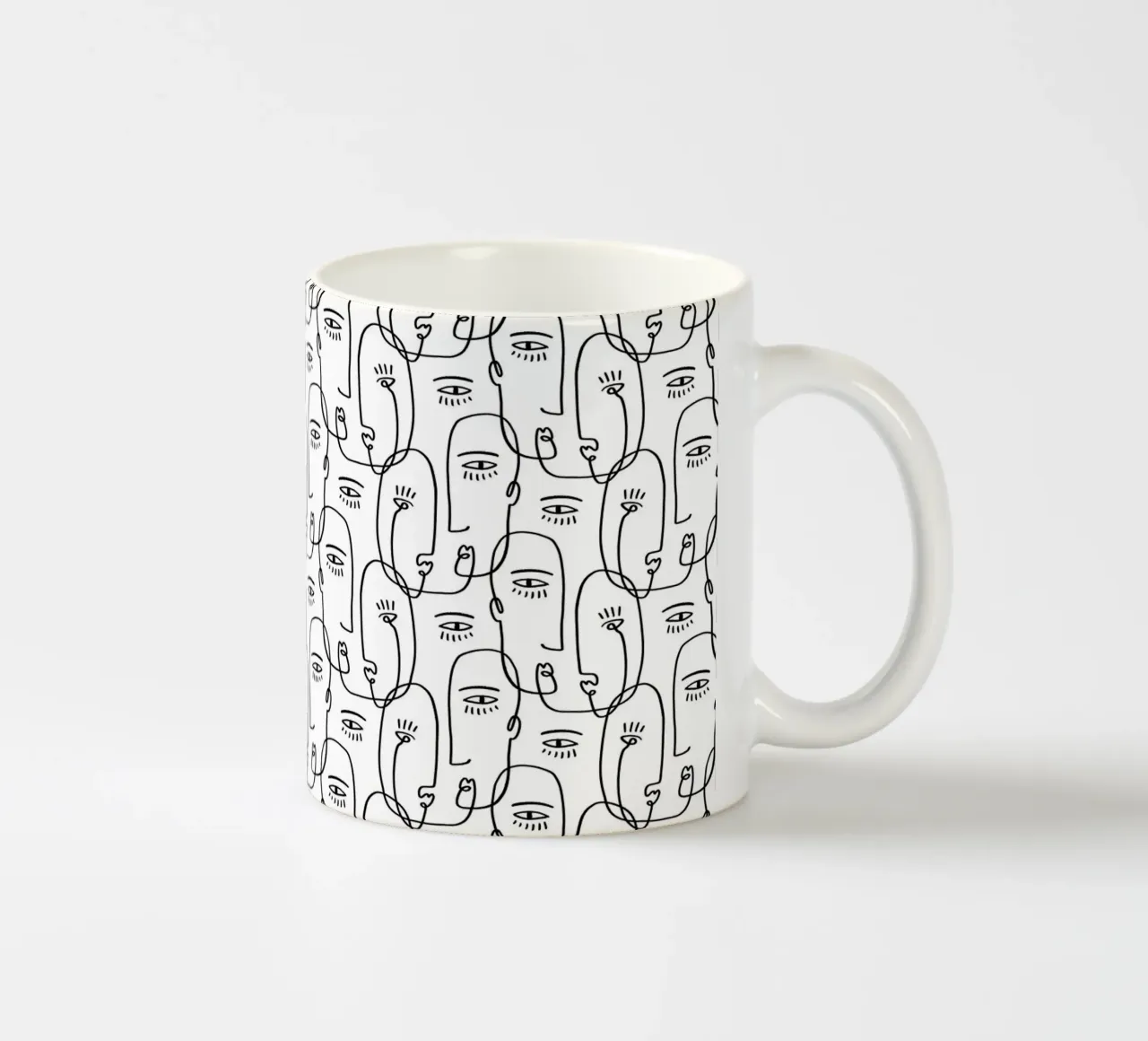 Face Pattern mug en céramique de treechild
