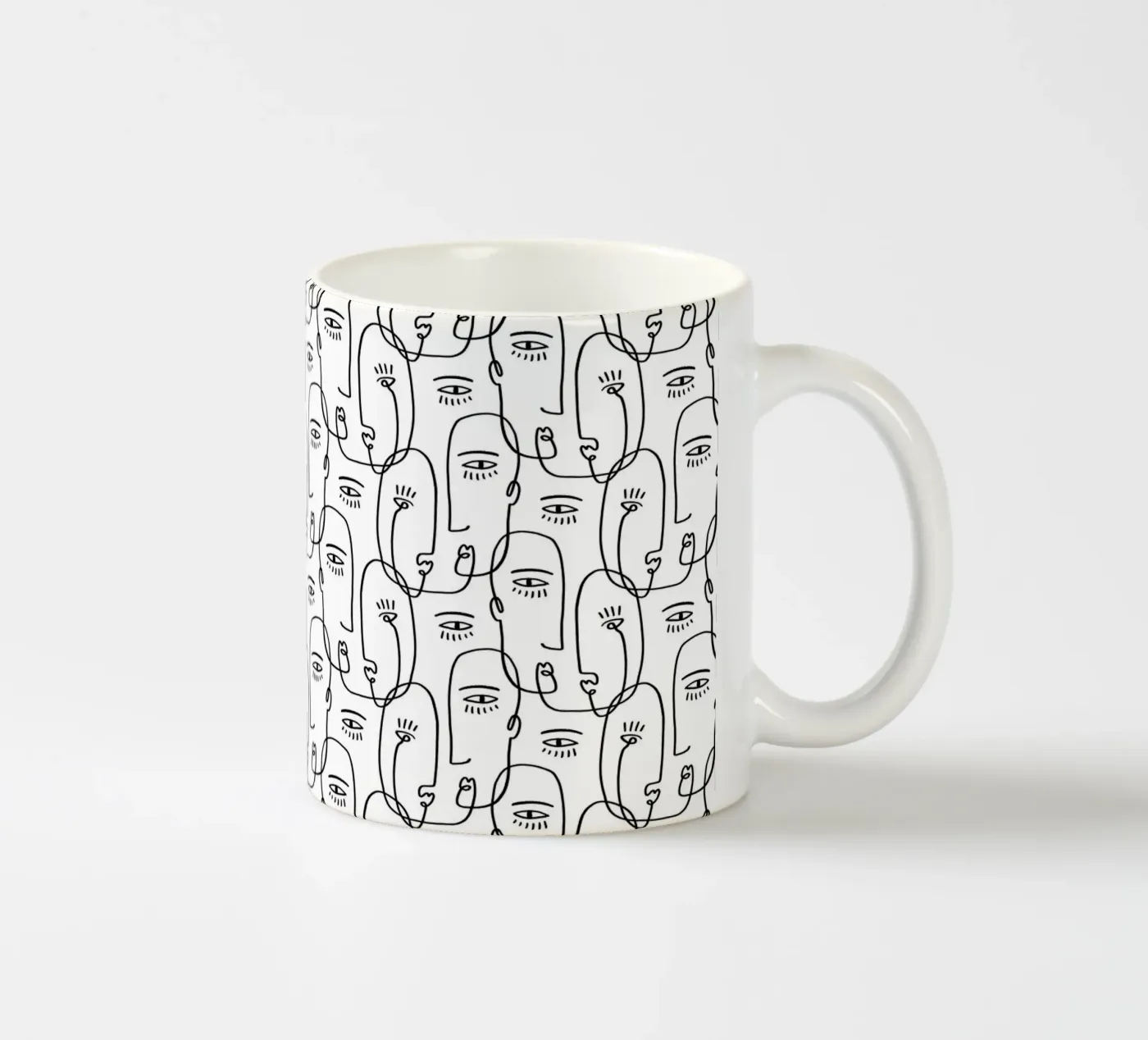 Face Pattern ceramic mug by treechild