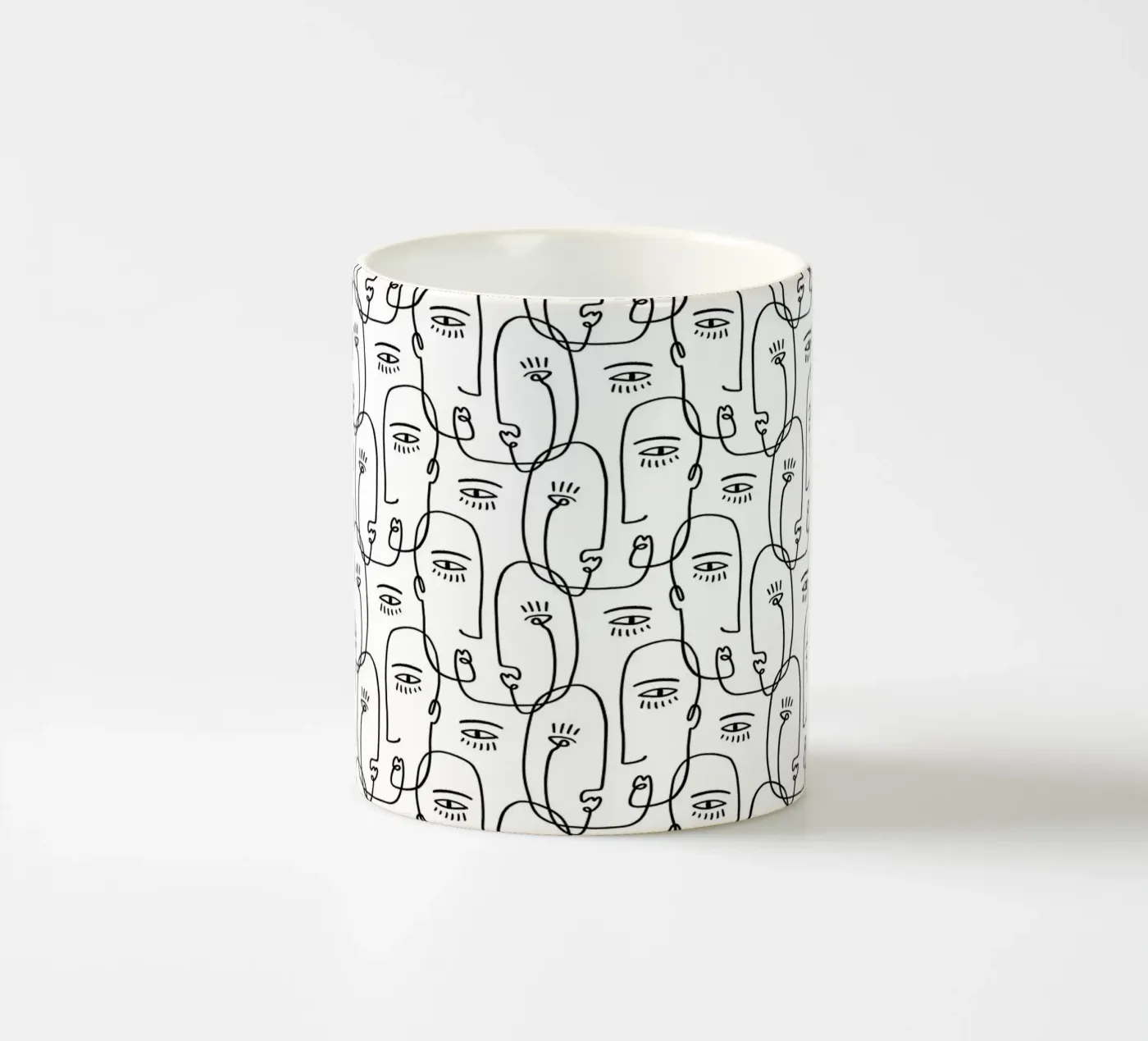Face Pattern ceramic mug by treechild
