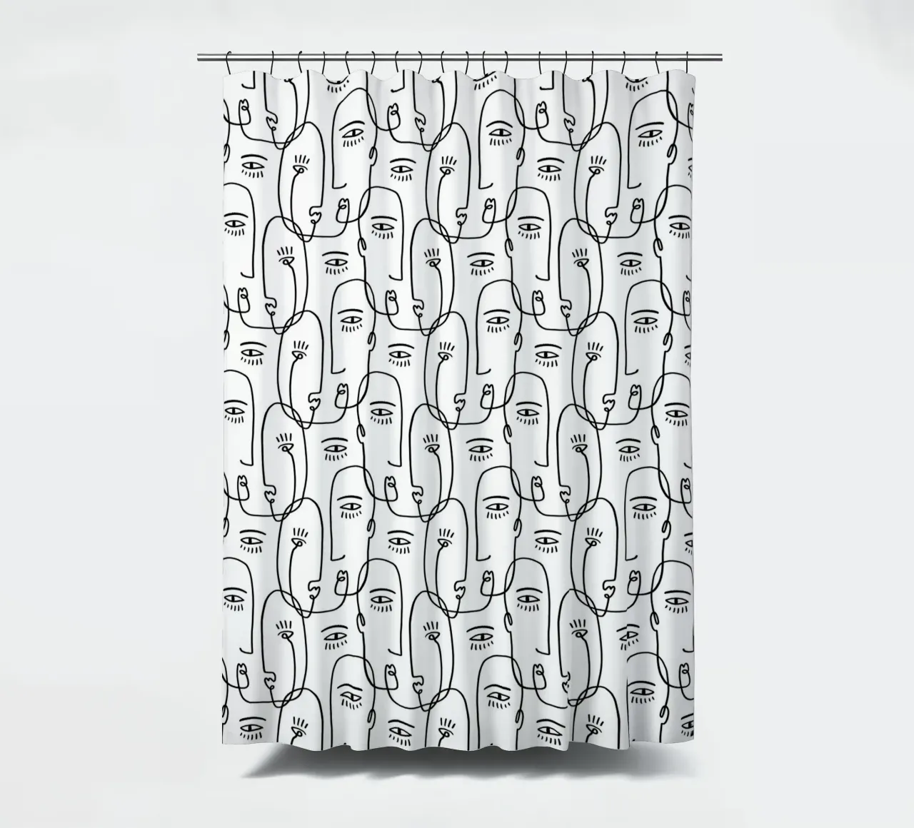 Face Pattern Duschvorhang von treechild