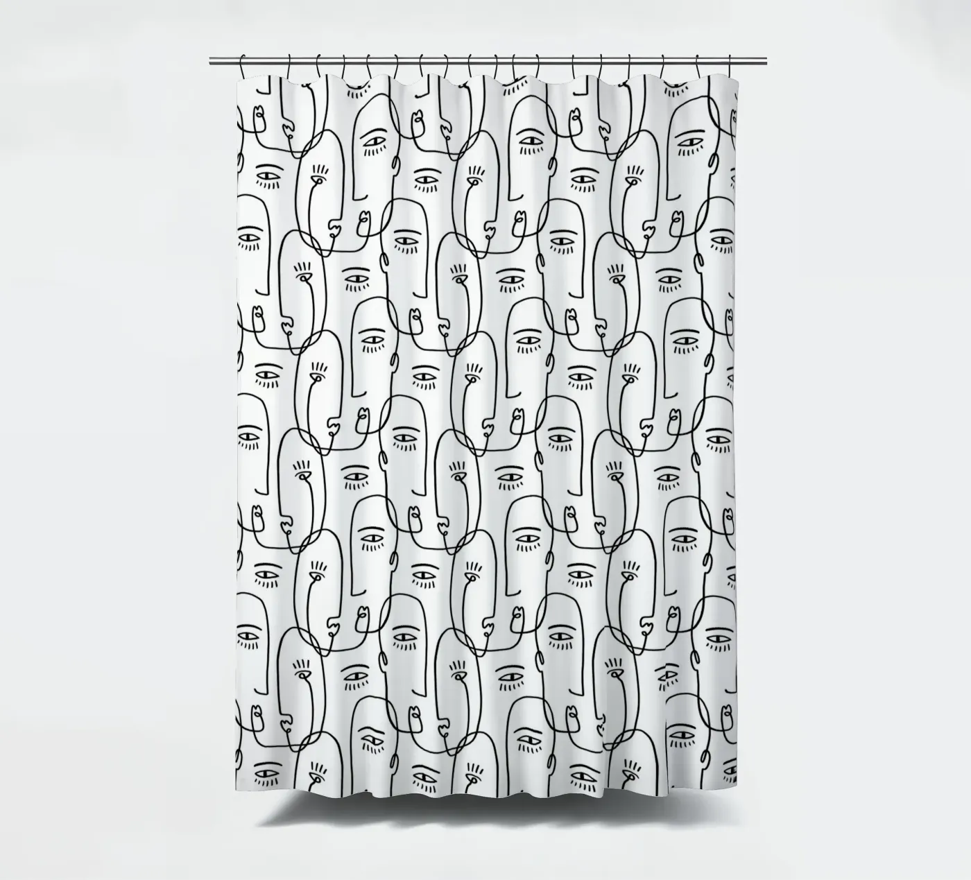 Face Pattern rideau de douche de treechild