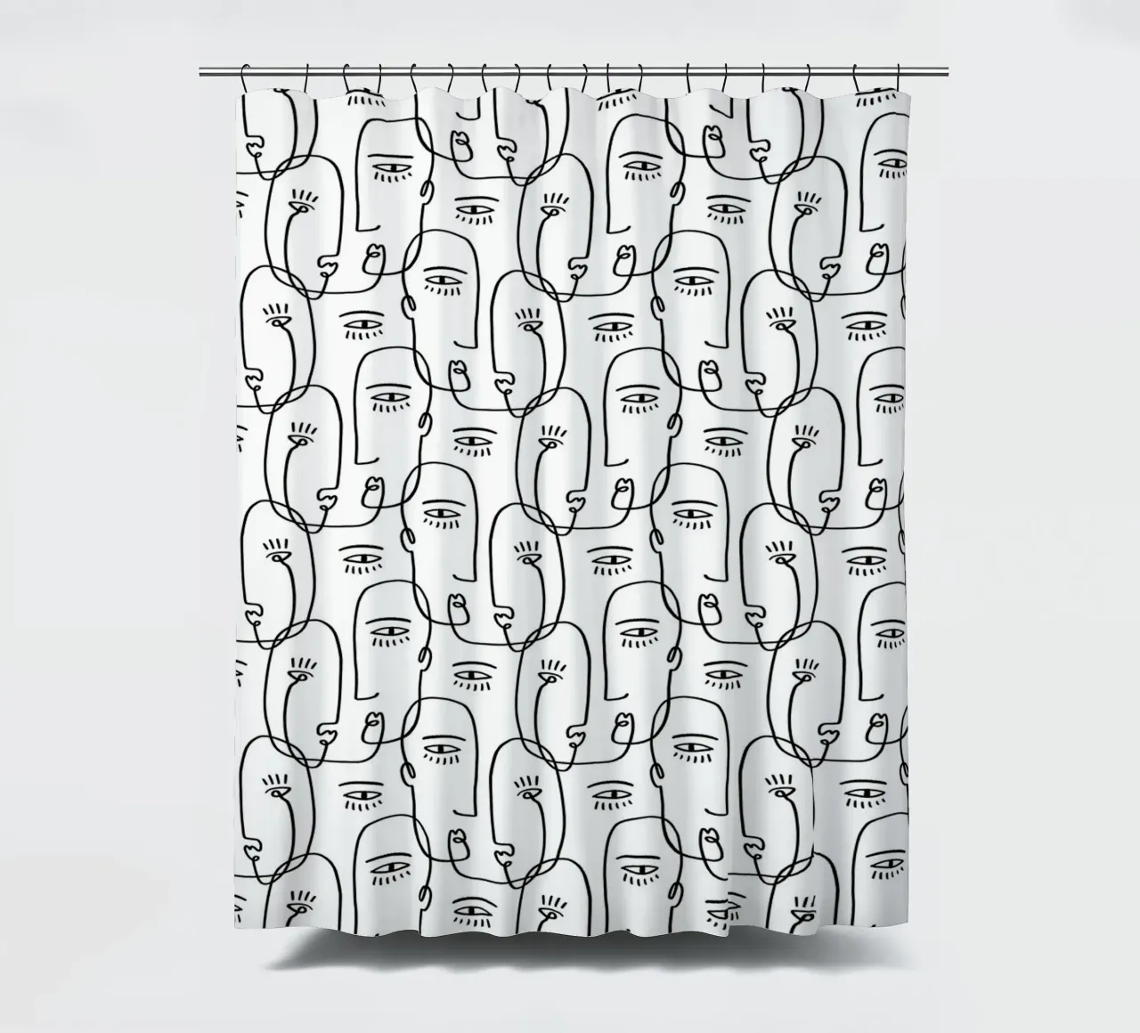 Face Pattern Duschvorhang von treechild