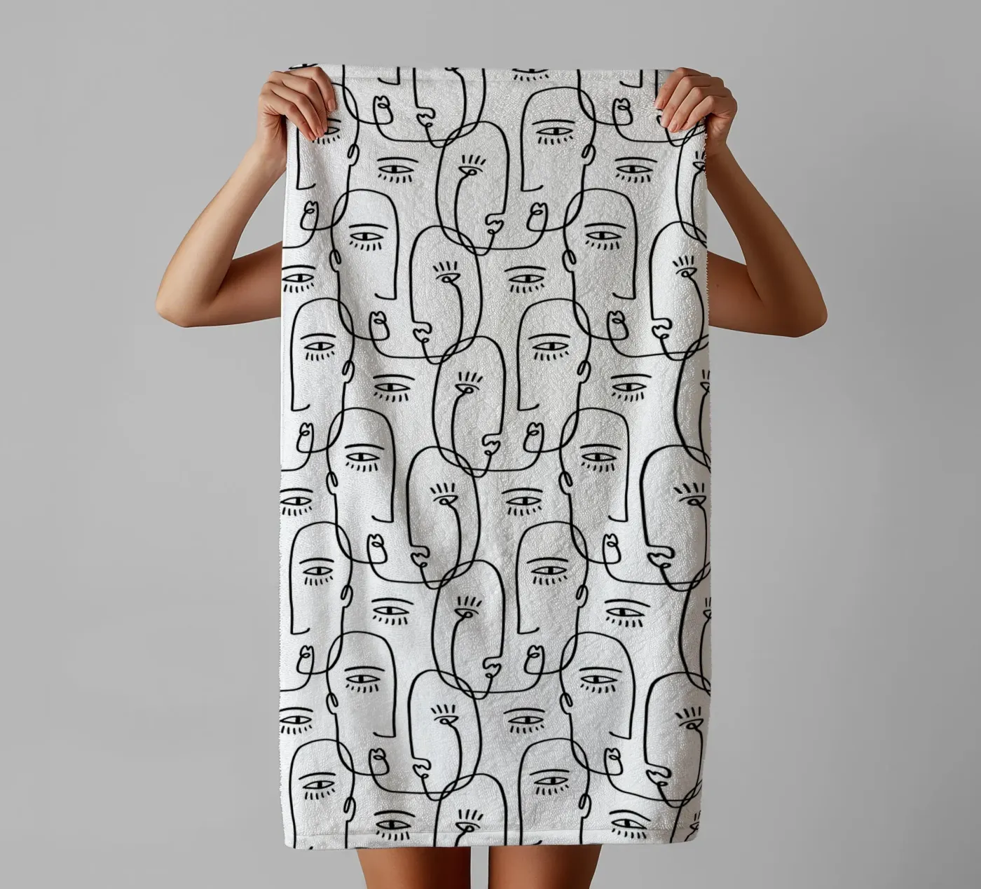 Face Pattern towel by treechild