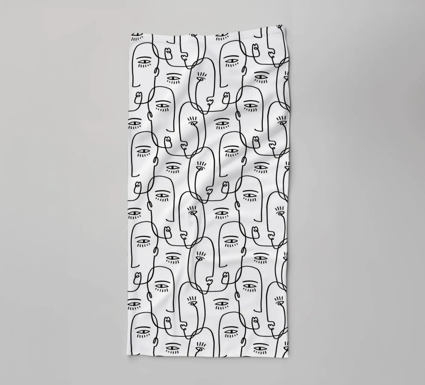 Face Pattern towel by treechild