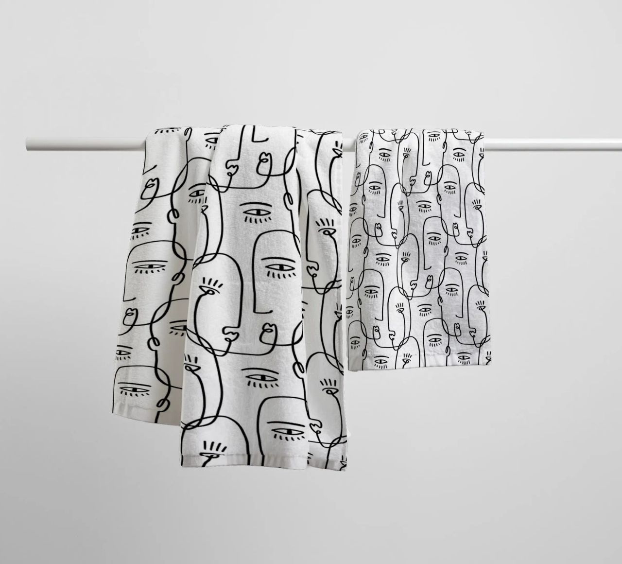 Face Pattern asciugamano da bagno da treechild