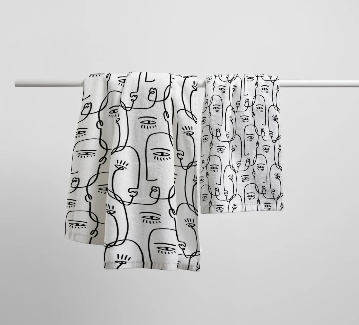 Face Pattern towel by treechild