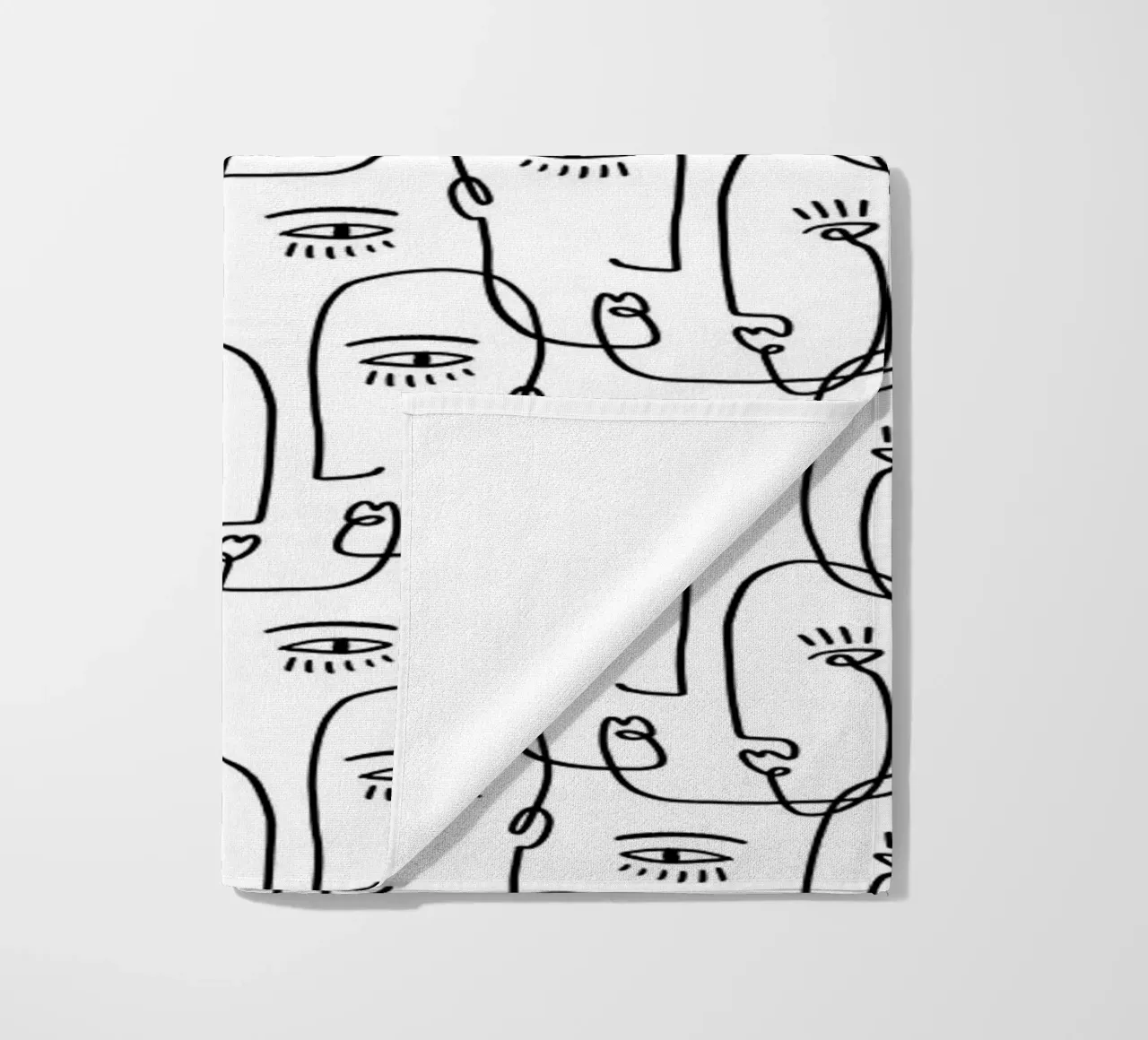 Face Pattern strandhanddoek van treechild