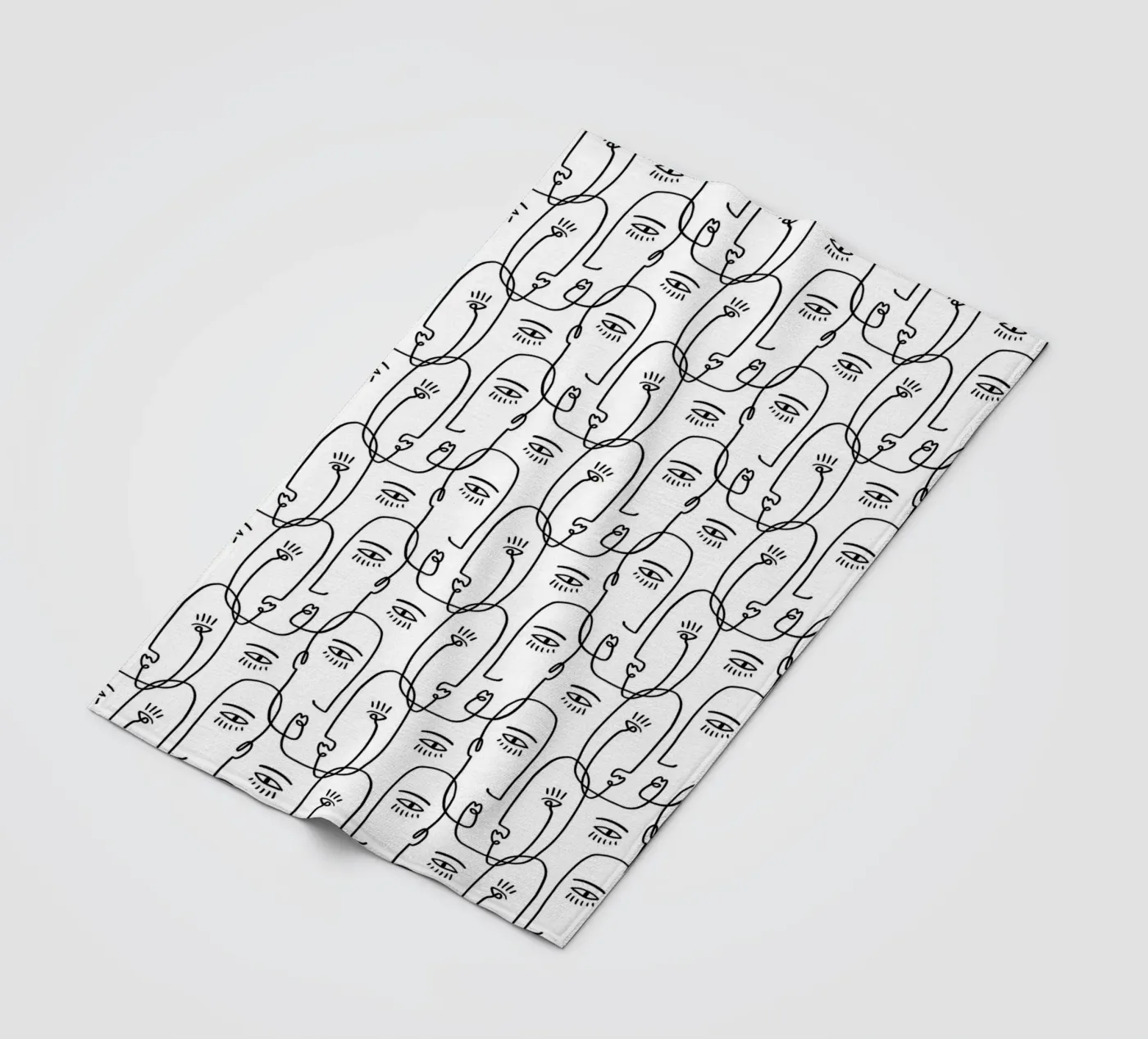Face Pattern Fleecedecke von treechild