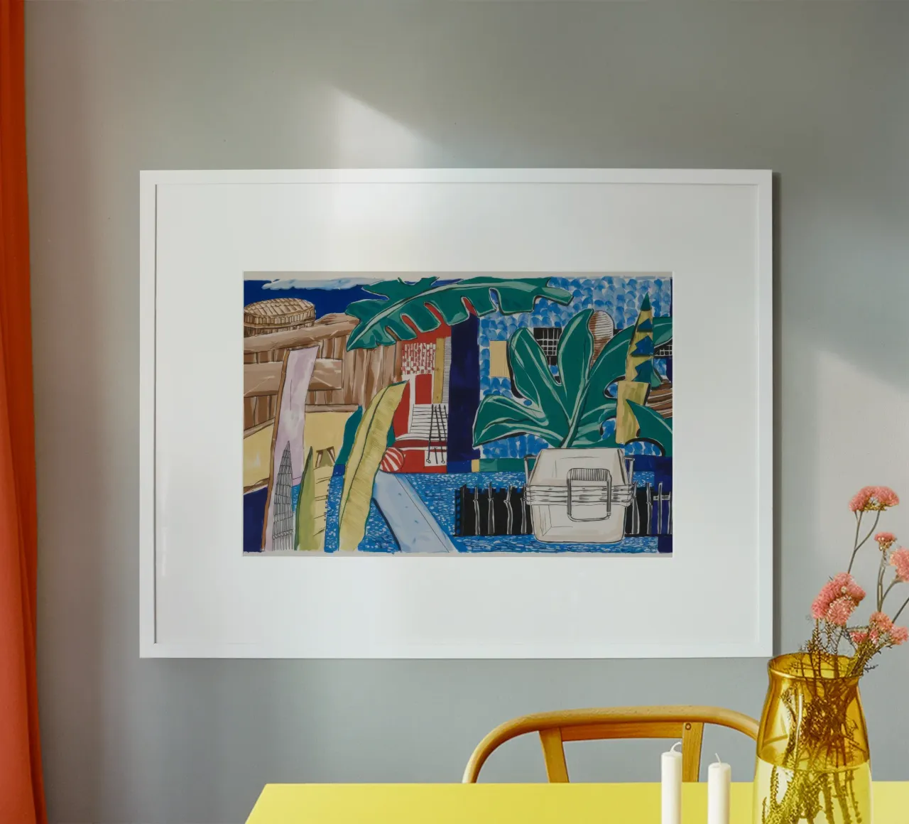 Ritmo dell'isola poster con telaio in alluminio da Beach Palette