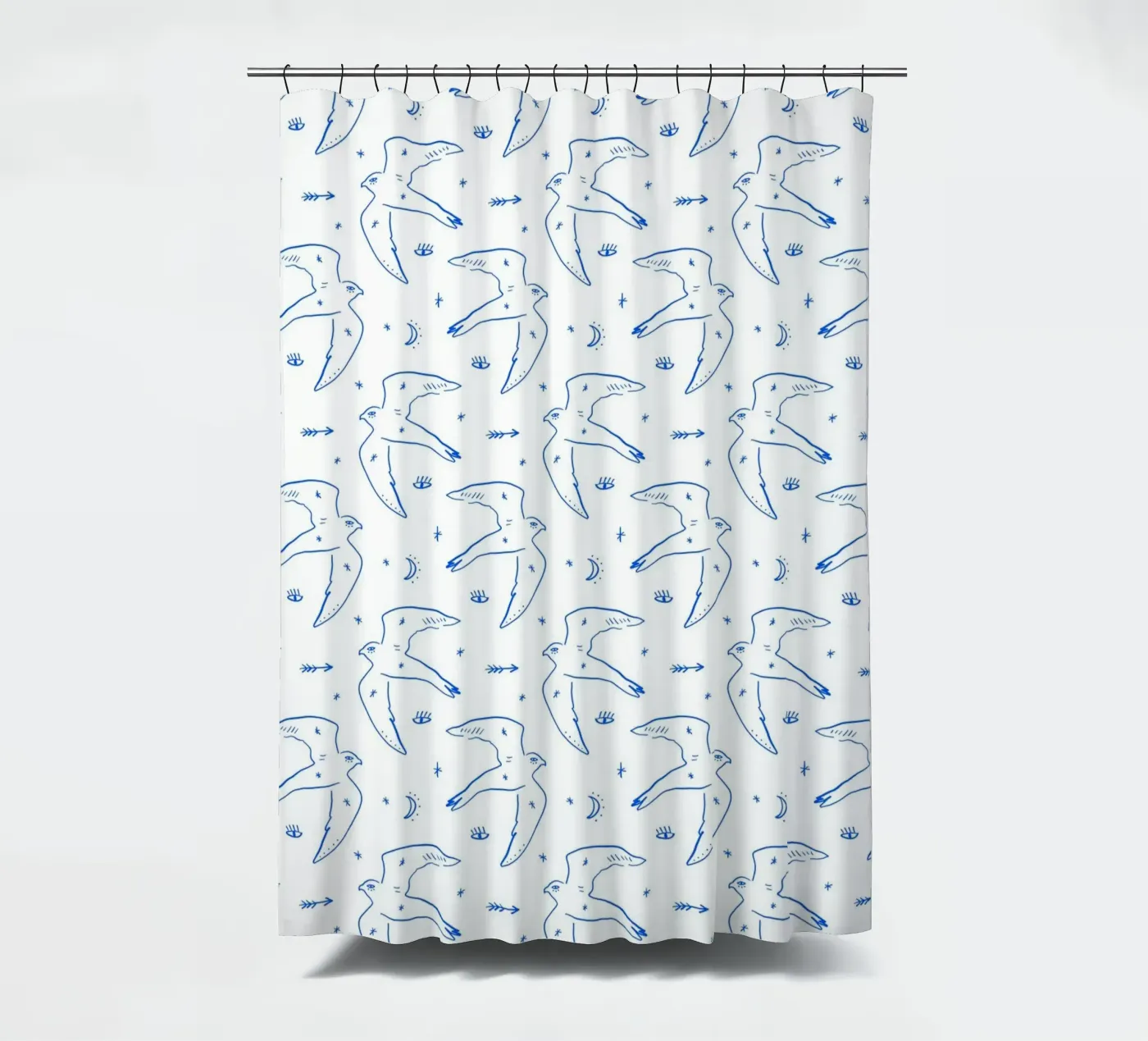 Bird Pattern douchegordijn van treechild