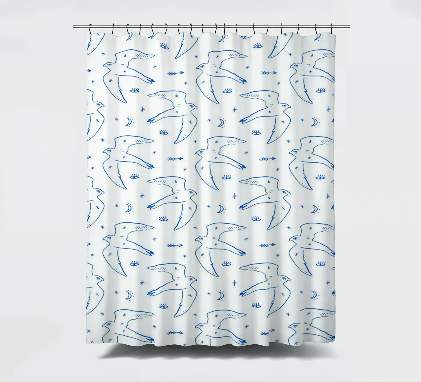 Bird Pattern douchegordijn van treechild