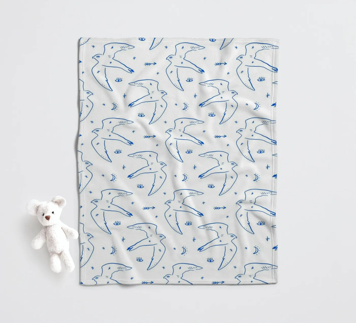 Bird Pattern Fleecedecke von treechild