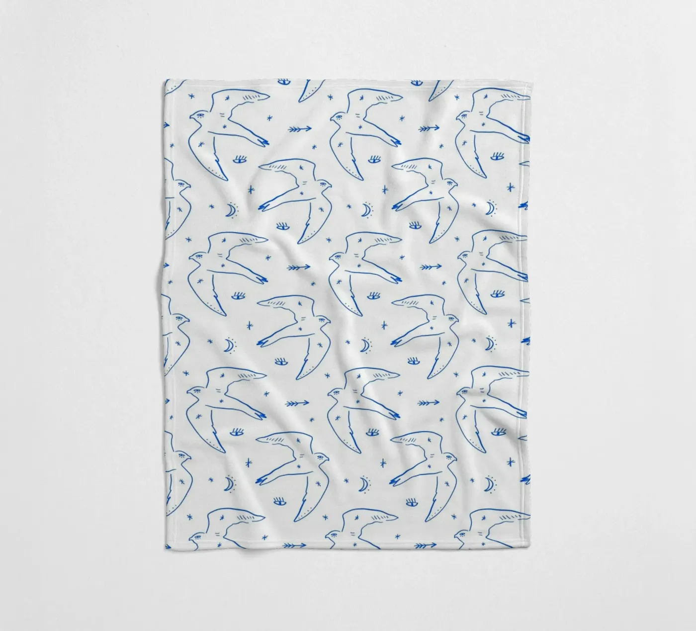 Bird Pattern Fleecedecke von treechild