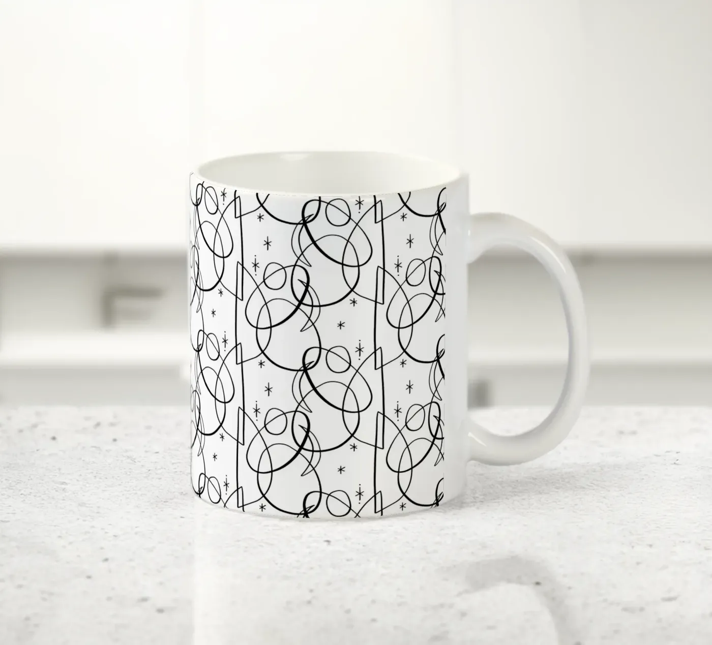 Cosmic Pattern ceramic mug by treechild