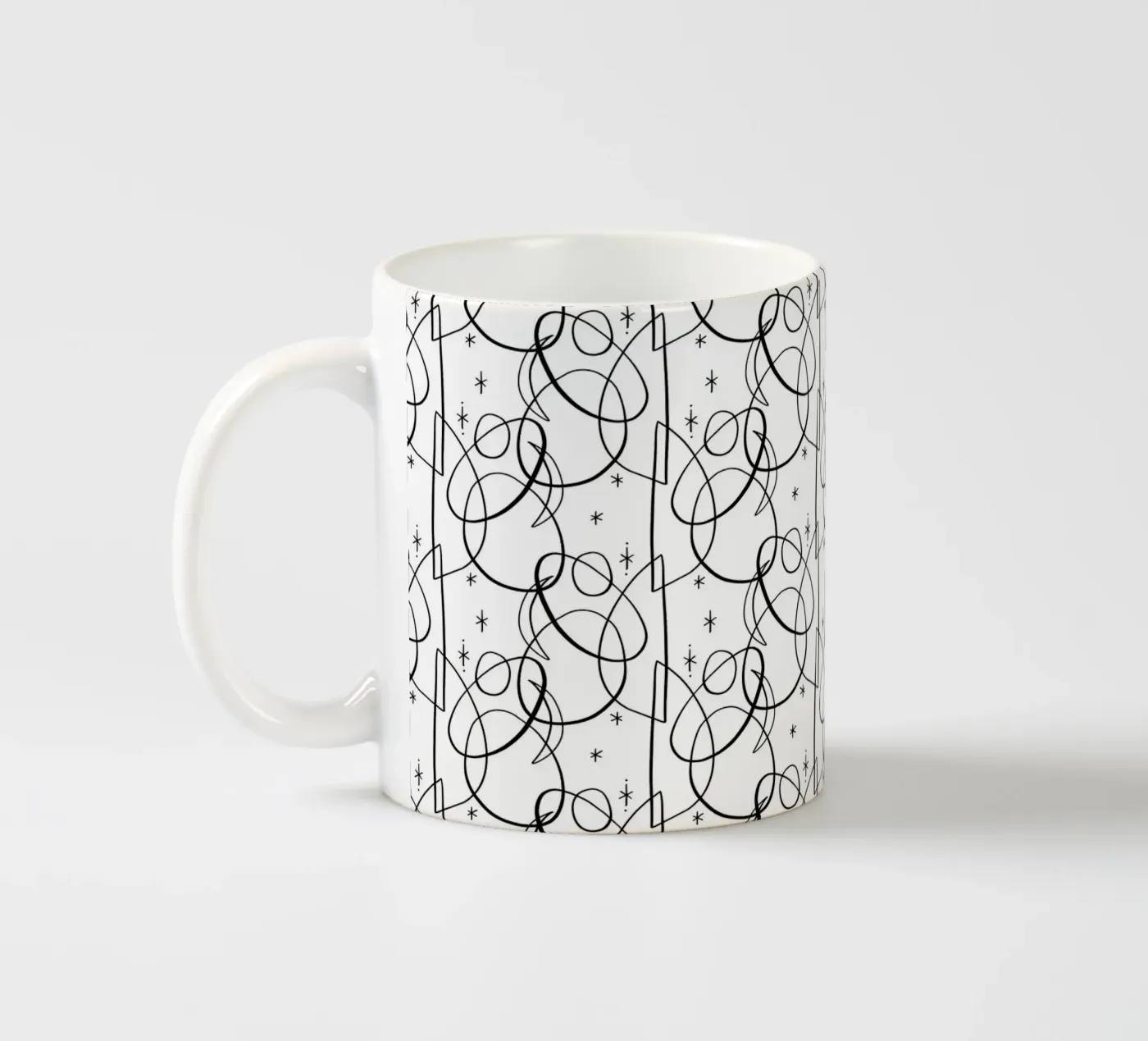 Cosmic Pattern ceramic mug by treechild