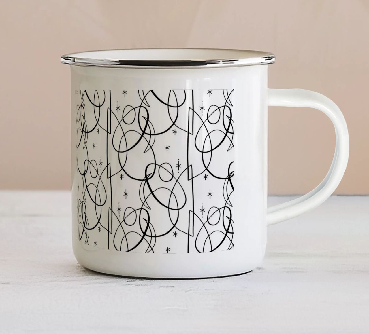 Cosmic Pattern tazza in smalto da treechild