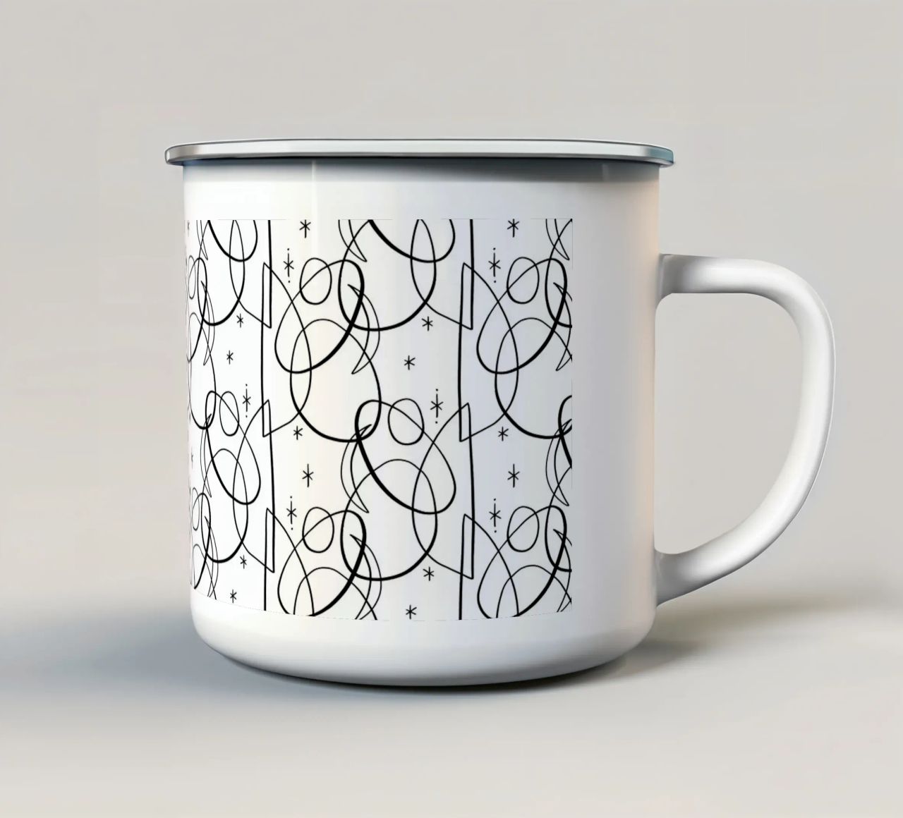 Cosmic Pattern tazza in smalto da treechild
