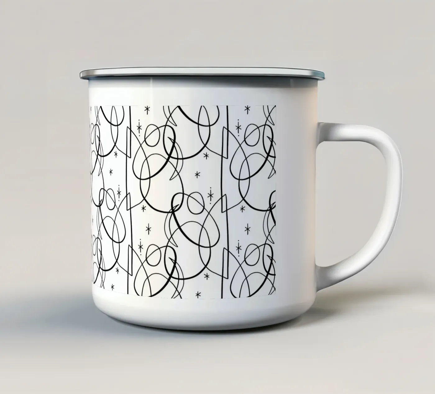 Cosmic Pattern enamel mug by treechild