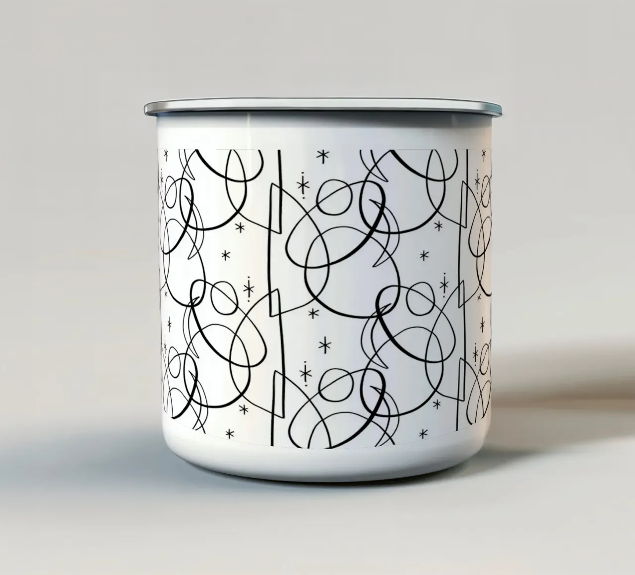 Cosmic Pattern Emaille Tasse von treechild