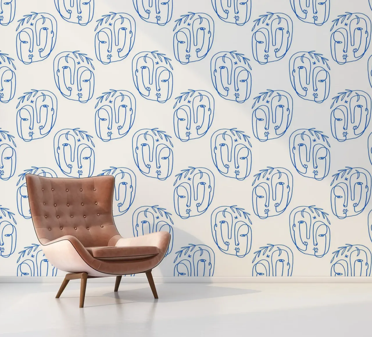 Faces Pattern fotobehang van treechild