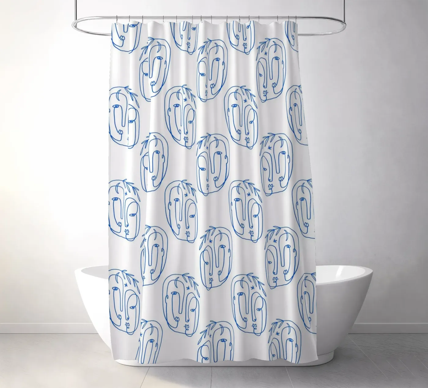 Faces Pattern douchegordijn van treechild