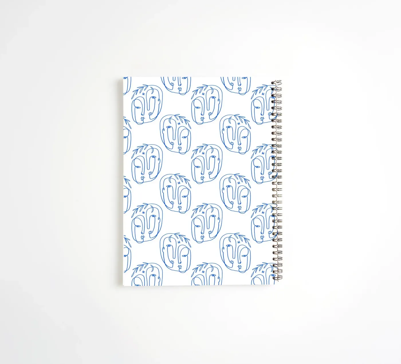 Faces Pattern spiral notebook by treechild