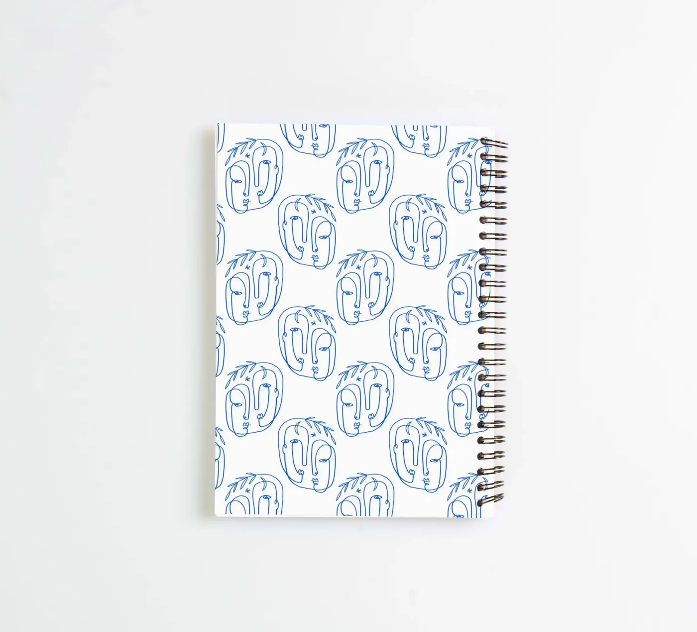 Faces Pattern spiral notebook by treechild