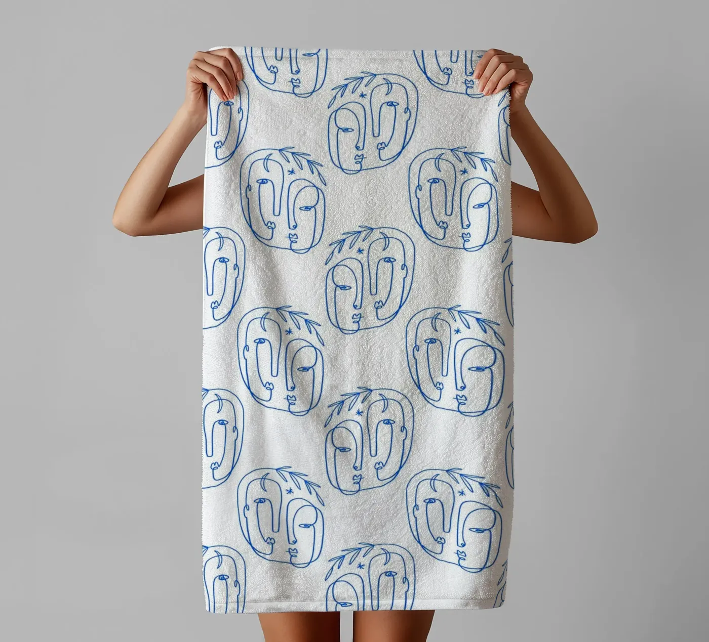 Faces Pattern serviette de bain de treechild