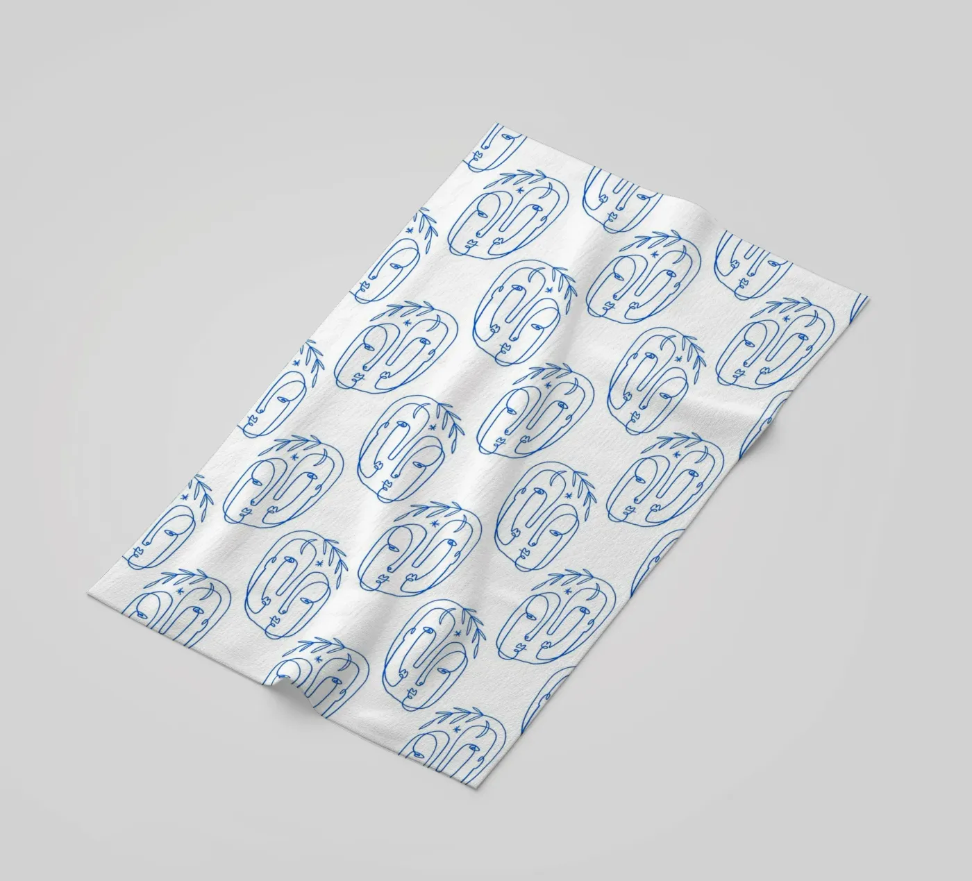 Faces Pattern Strandtuch von treechild