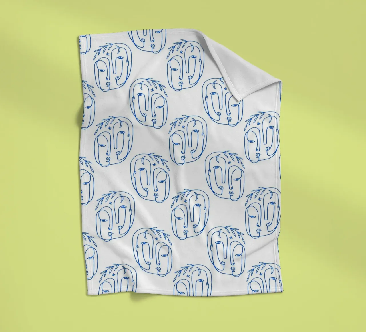 Faces Pattern fleece blanket by treechild