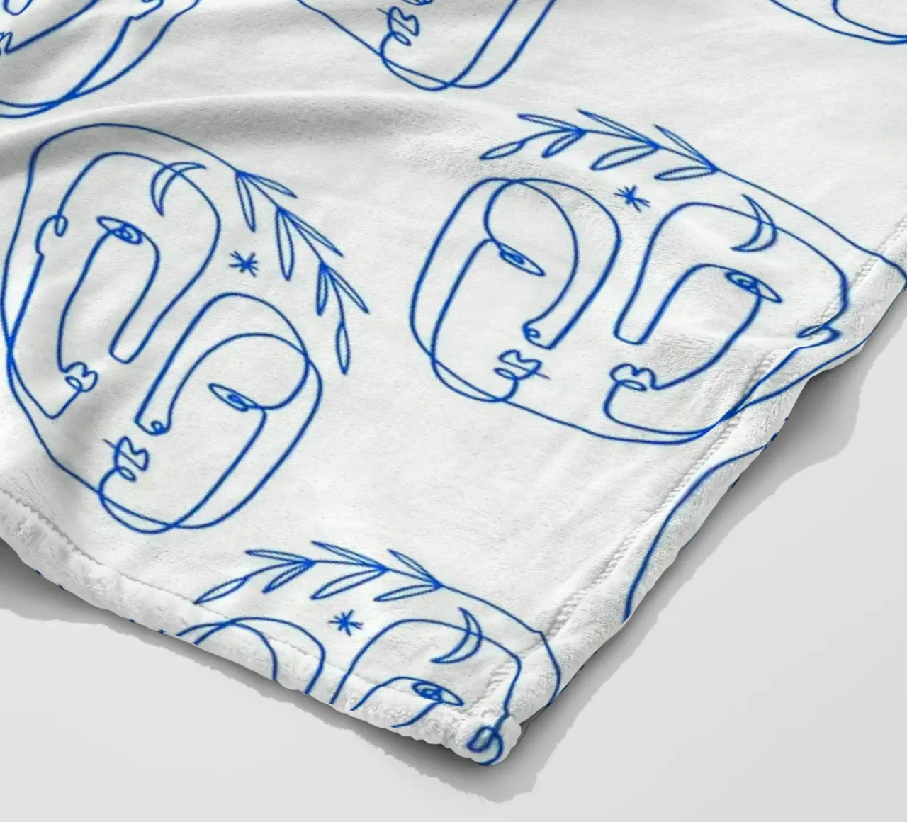 Faces Pattern fleece blanket by treechild