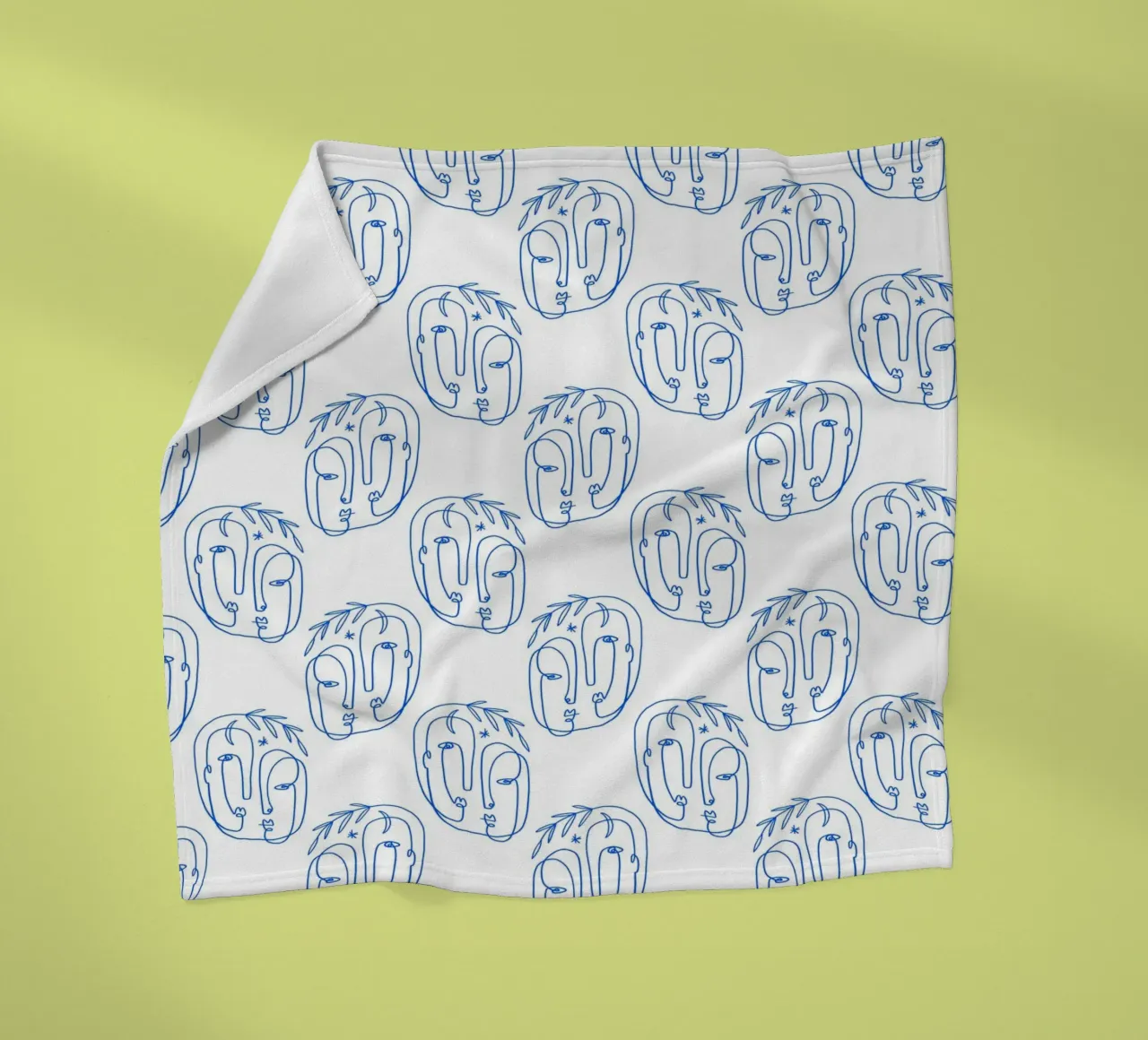 Faces Pattern fleece blanket by treechild