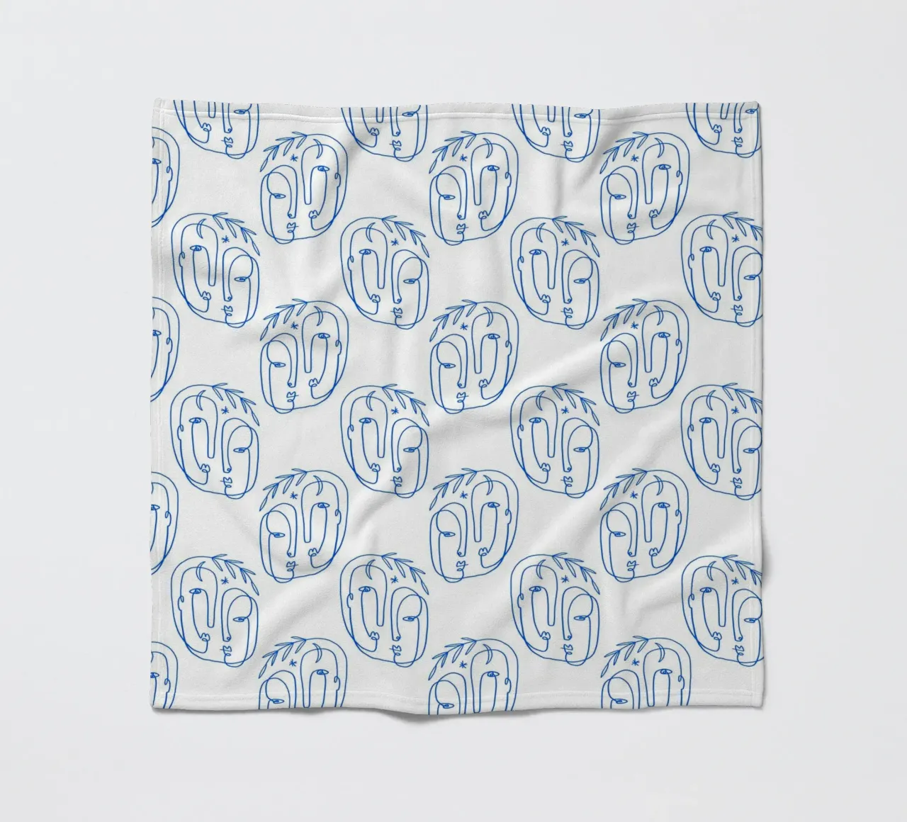 Faces Pattern fleece blanket by treechild