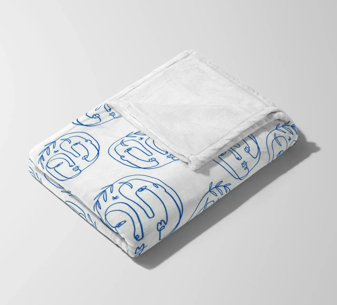 Faces Pattern fleece blanket by treechild