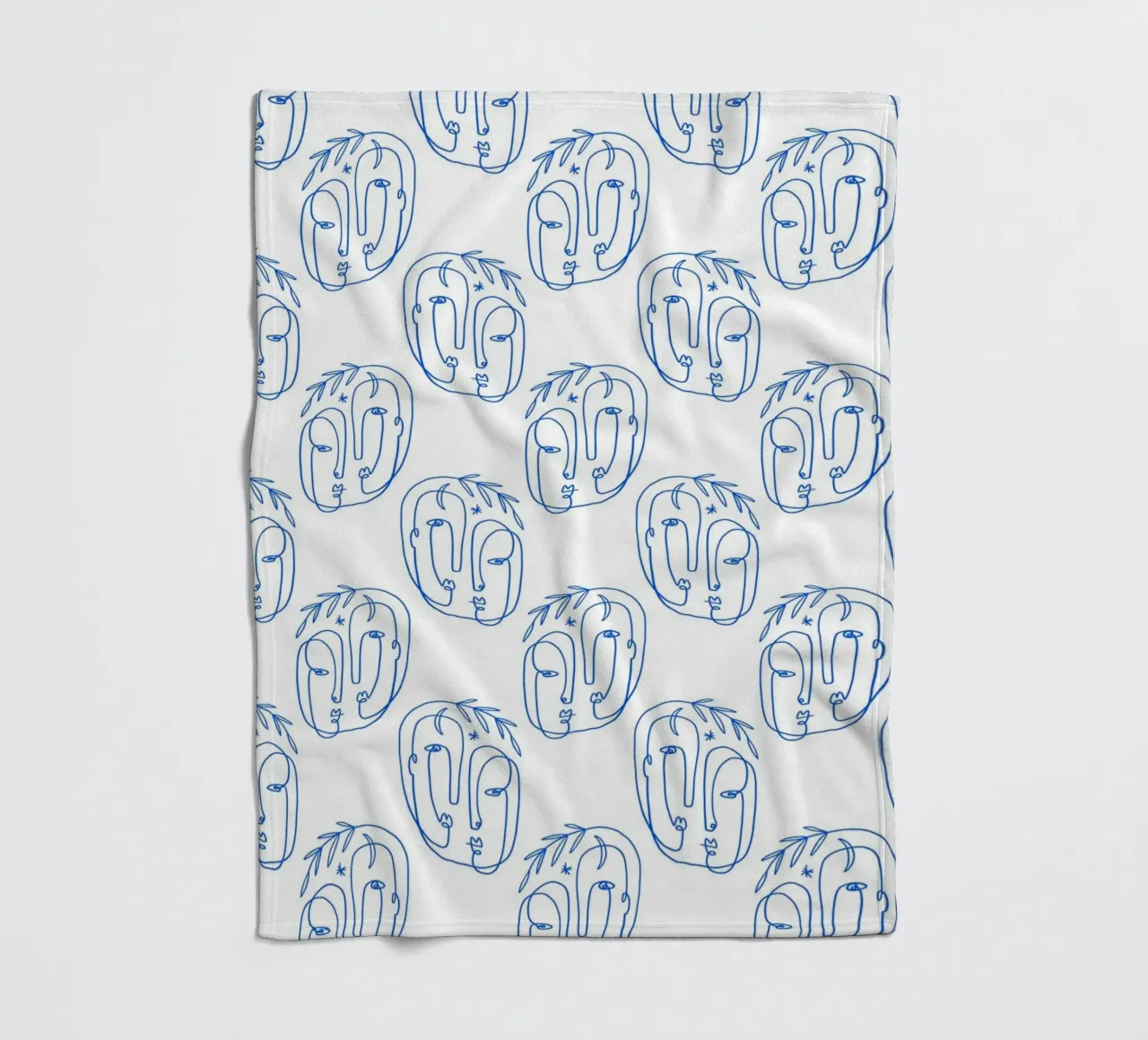 Faces Pattern fleece blanket by treechild