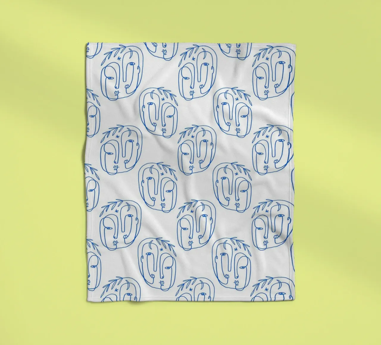 Faces Pattern fleece blanket by treechild