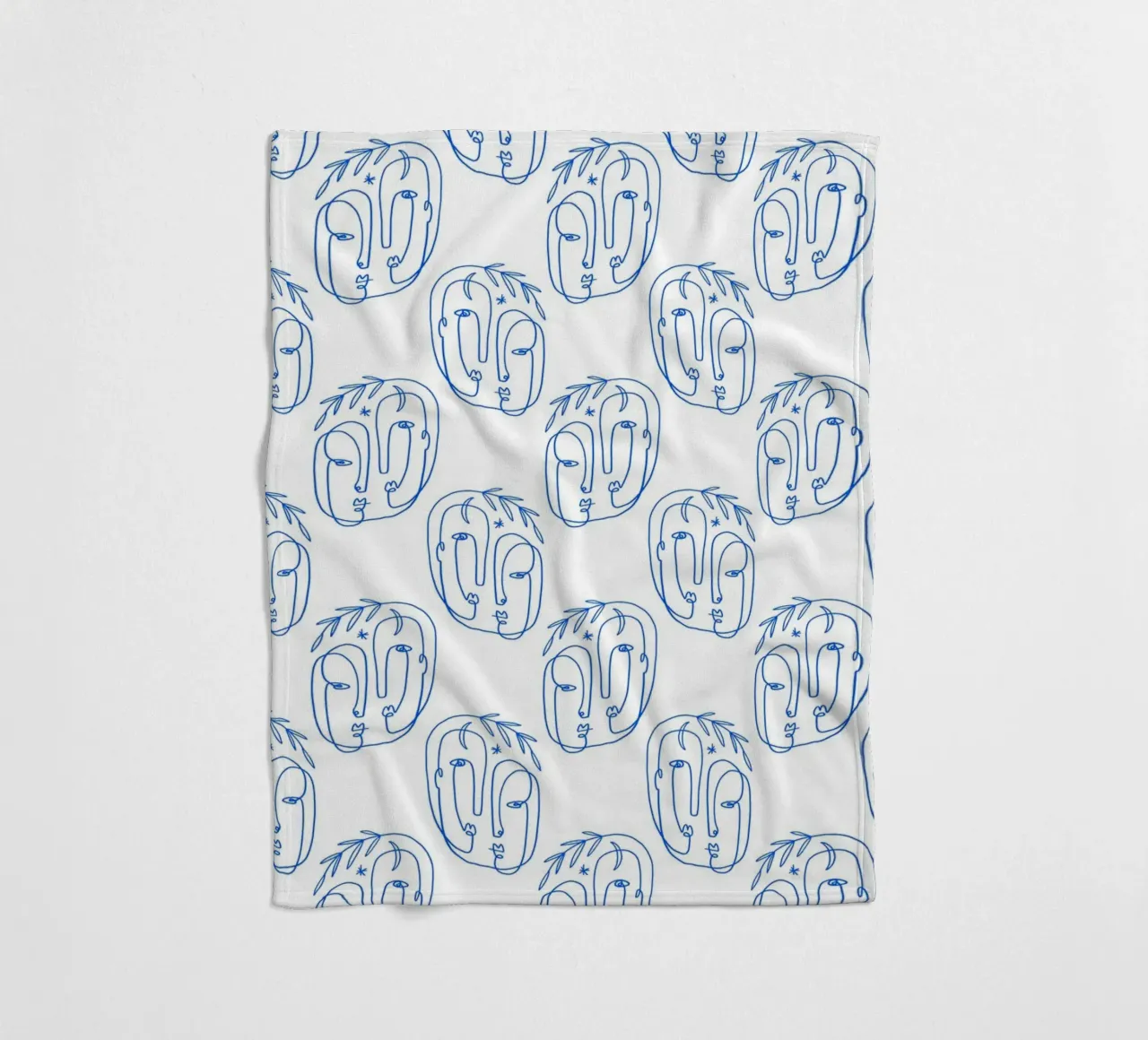 Faces Pattern fleece blanket by treechild
