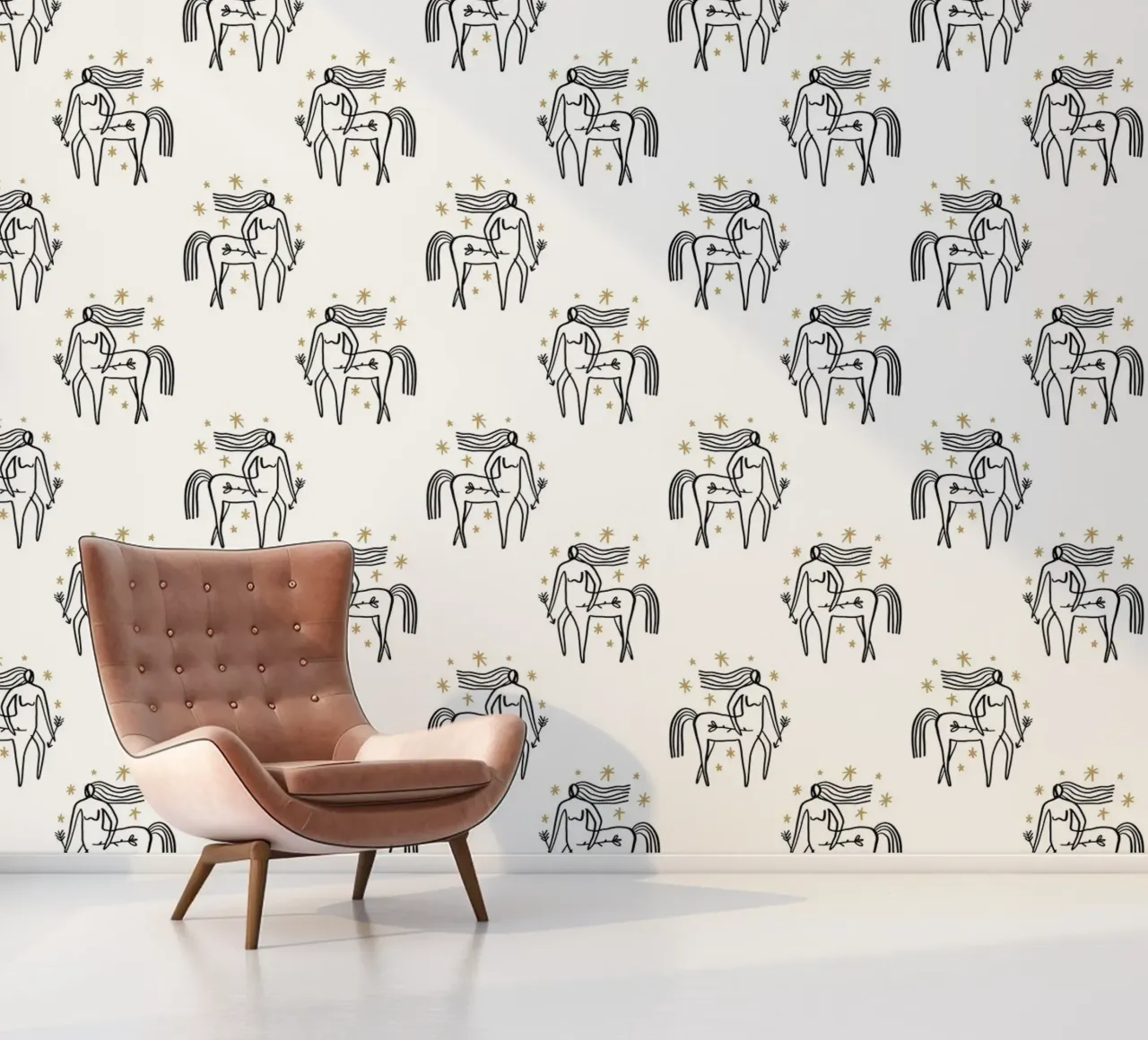 Sagittarius Pattern fotobehang van treechild