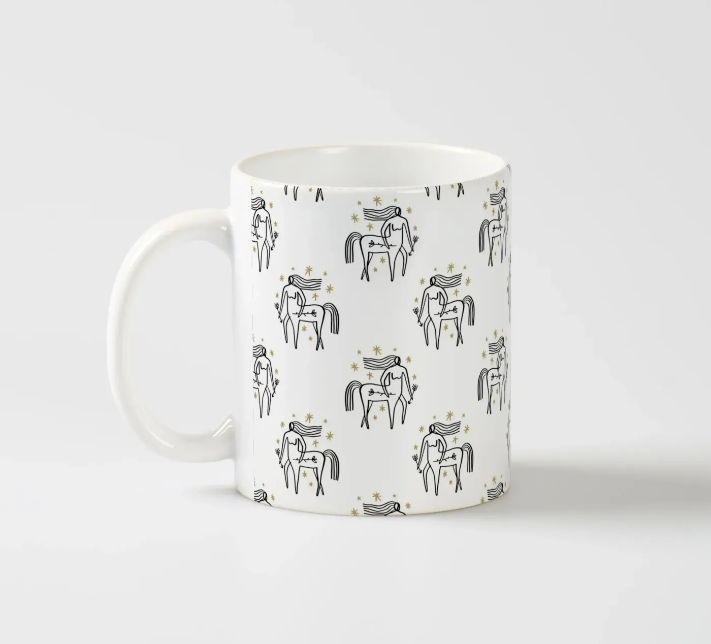 Sagittarius Pattern ceramic mug by treechild