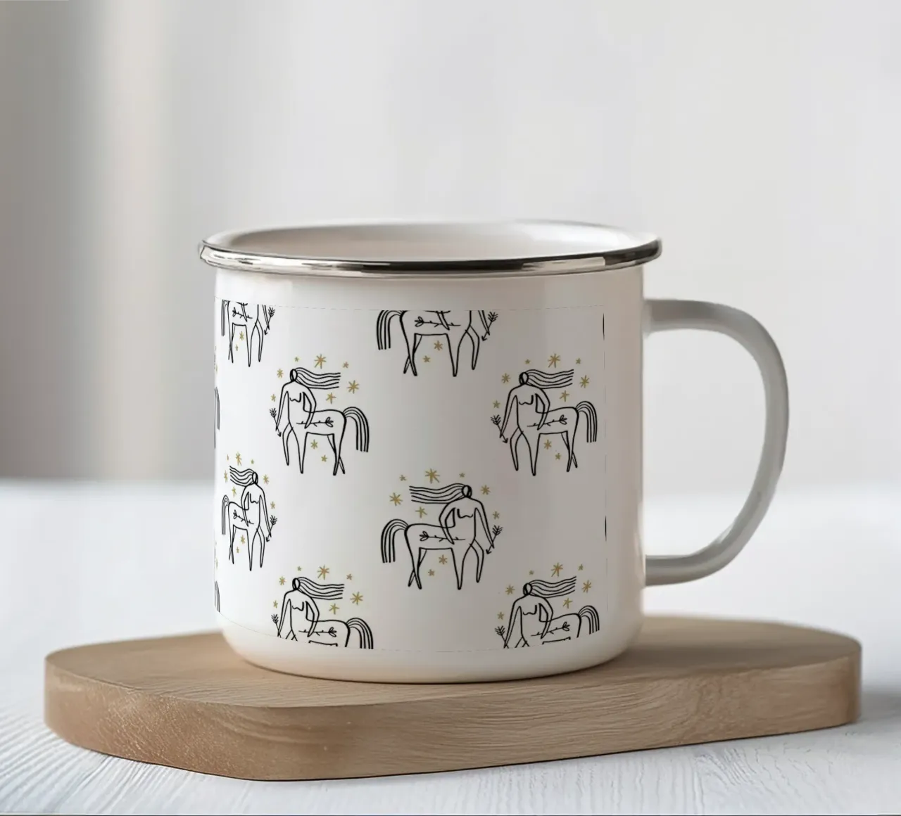 Sagittarius Pattern emaille mok van treechild