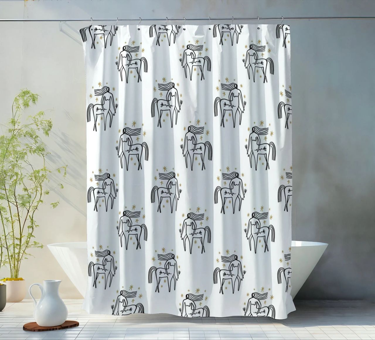 Sagittarius Pattern tenda da doccia da treechild