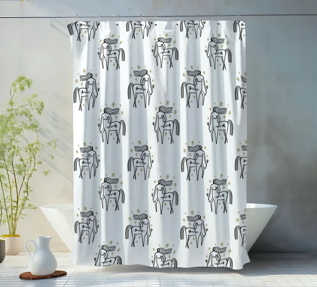 Sagittarius Pattern tenda da doccia da treechild