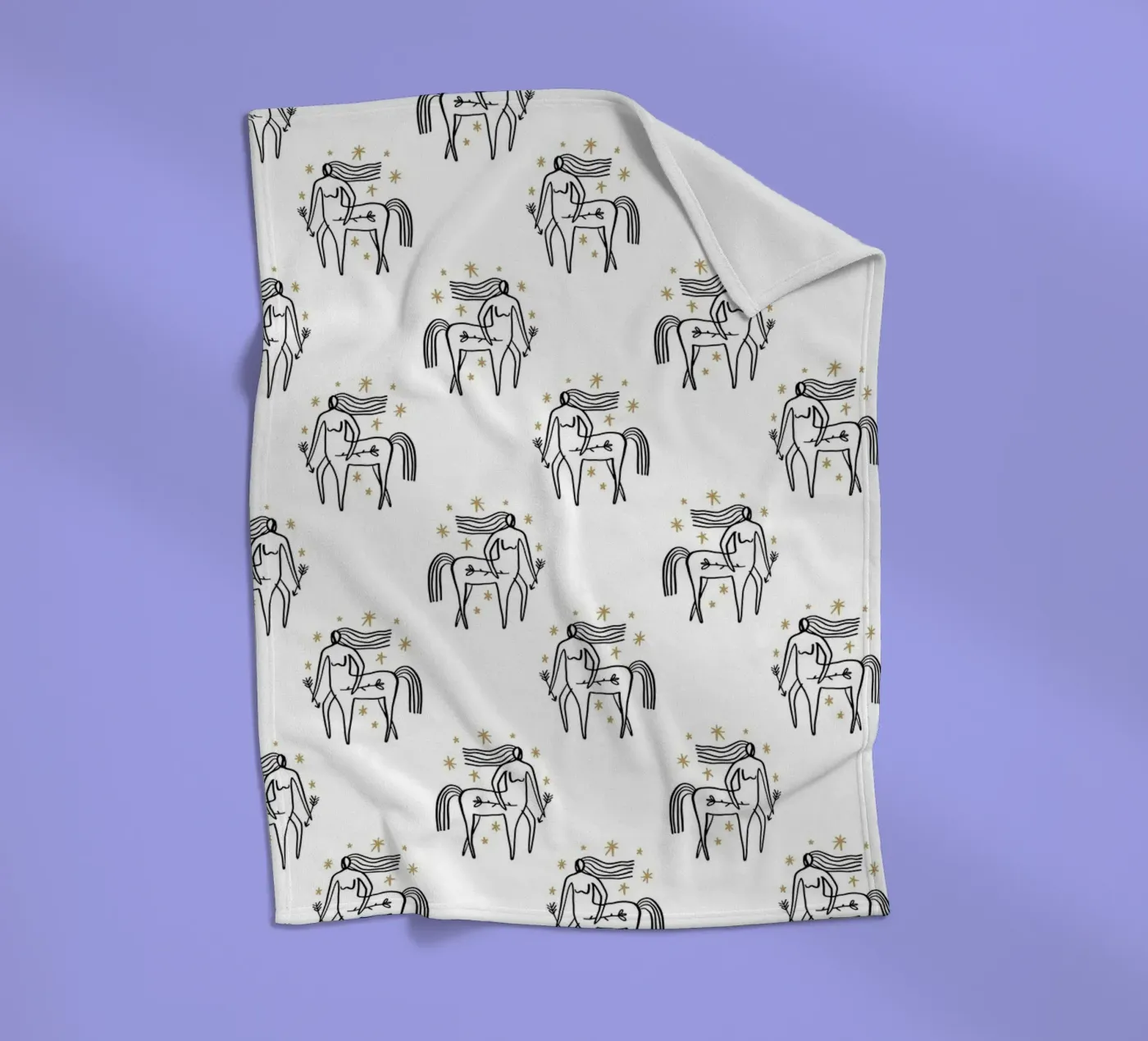 Sagittarius Pattern fleece blanket by treechild