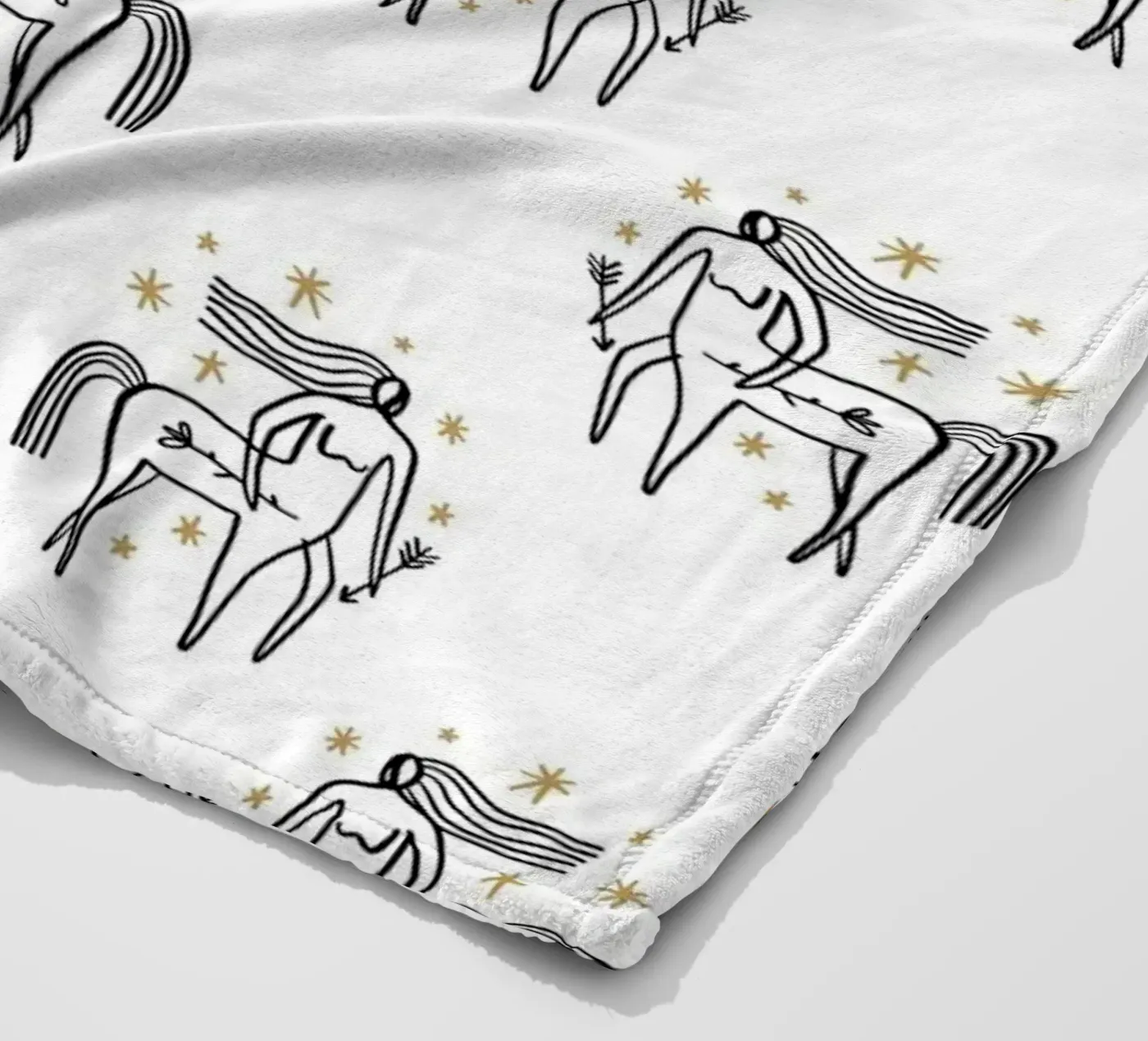 Sagittarius Pattern fleece blanket by treechild