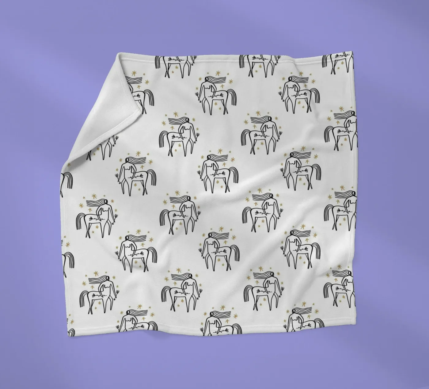 Sagittarius Pattern fleece blanket by treechild