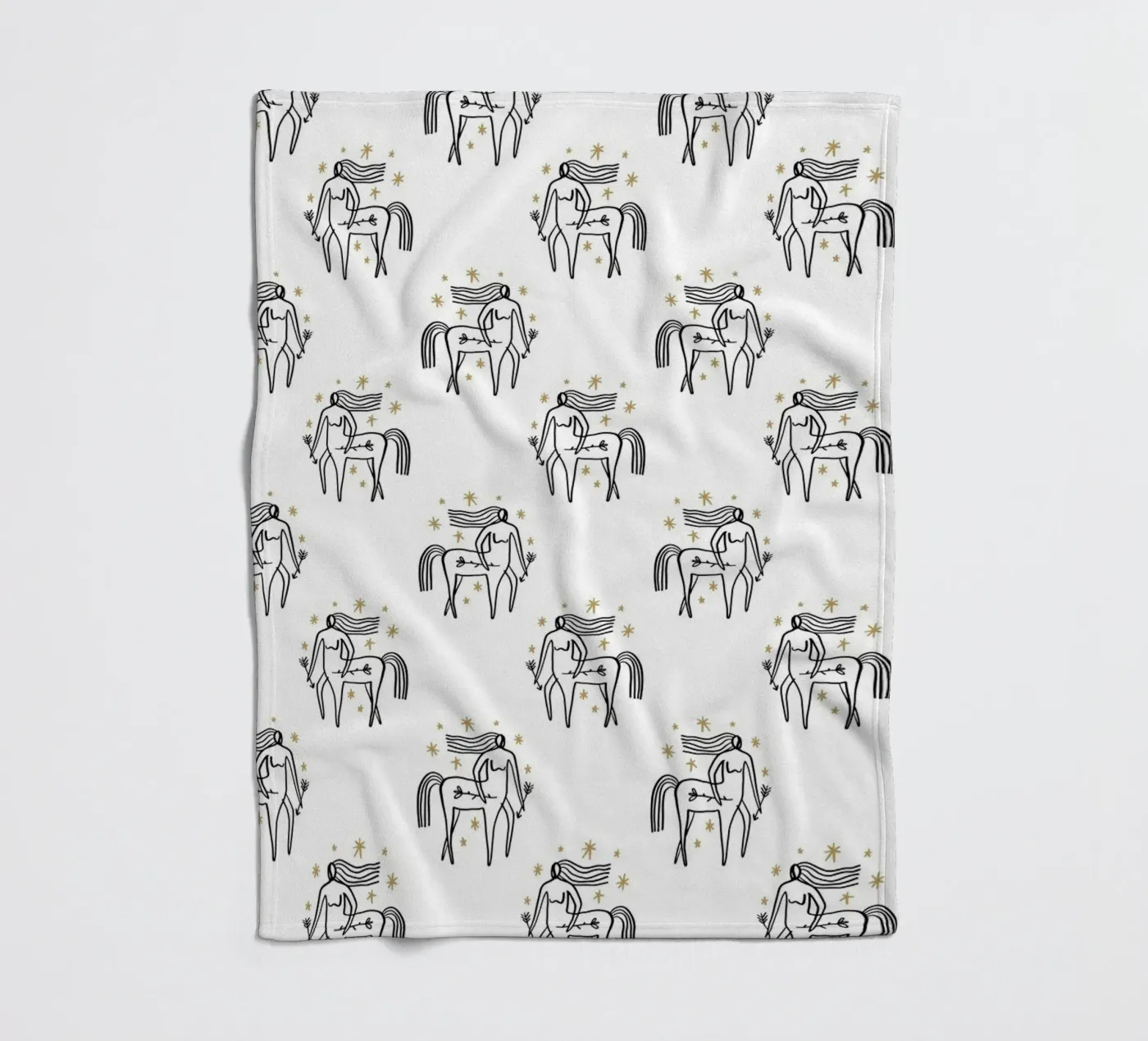 Sagittarius Pattern fleece blanket by treechild