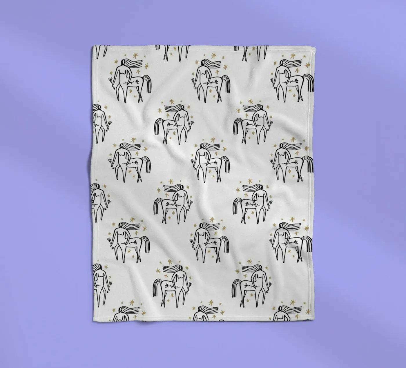 Sagittarius Pattern fleece blanket by treechild