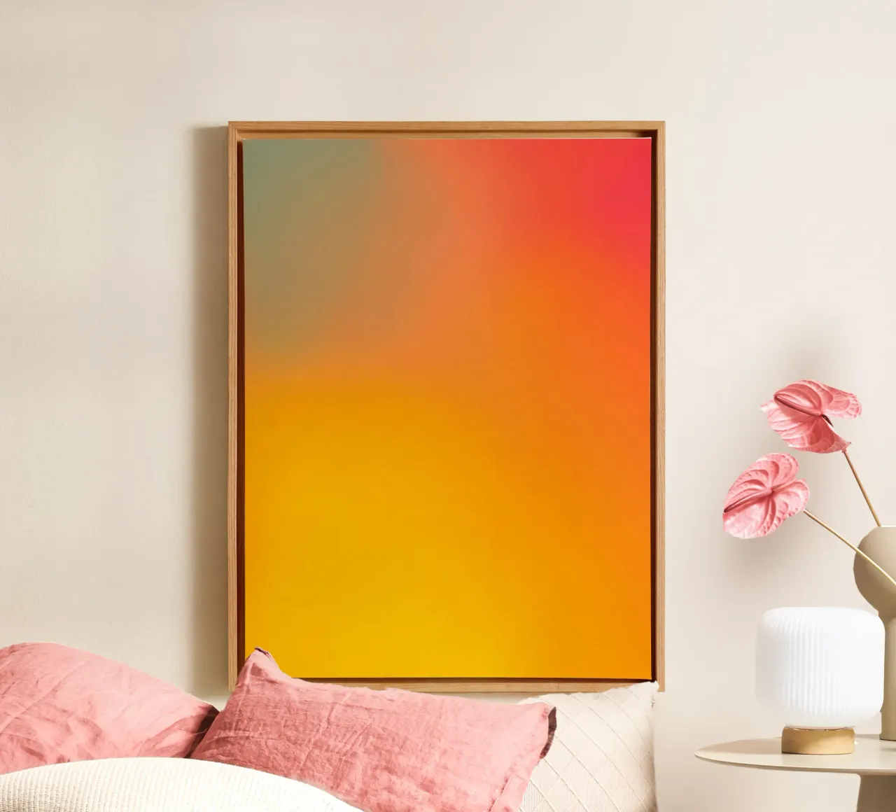 Metamorfose - Zonovergoten canvas met Baklijst van Petra Lang