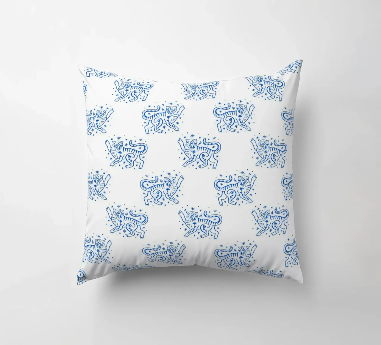Tiger Pattern decorative cushion by treechild