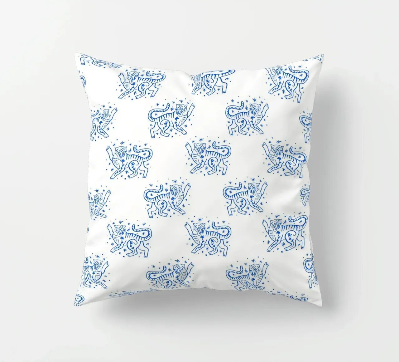 Tiger Pattern decorative cushion by treechild